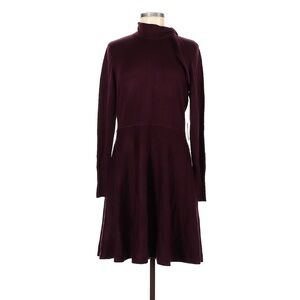 Elegant Wine-colored Dress by Eliza J. with Bow Detail